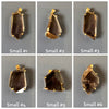 Freeform faceted smoky quartz statement necklace