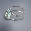 Larimar rectangle cabochon cuff bracelet