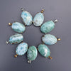 Larimar oval-shaped pendant