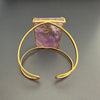 Amethyst rectangle cuff bracelet