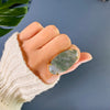 Moss agate mixed-shape cabochon rings