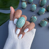 Amazonite oval cabochon ring