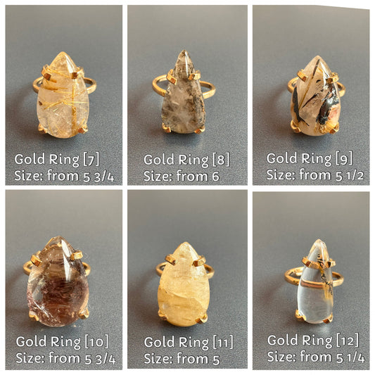 Small mixed-shape garden quartz ring