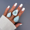 Larimar pear-shaped ring