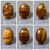 Tiger's eye oval cabochon ring