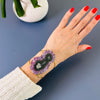 Oversized amethyst stalactite statement cuff bracelet