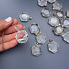 Small crystal hexagon pendant