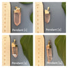Pink lemurian point pendant