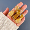 Rutilated quartz teardrop ring