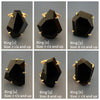 Black onyx freeform faceted ring
