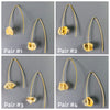 Raw citrine threader earrings
