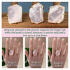 Freeform faceted rose quartz ring