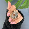 Black geode freeform slice ring