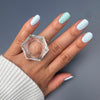 Crystal hexagon ring