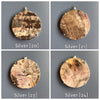 Petrified wood oversized disk pendant