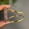 Amethyst rectangle cuff bracelet