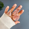 Chunky freeform faceted rose quartz statement ring