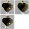 Black obsidian faceted heart pendant