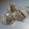 Freeform faceted smoky quartz cuff bracelet