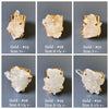 Druzy crystal quartz cluster cuff ring