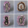 Oversized amethyst stalactite statement cuff bracelet