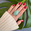 Green quartz marquise ring