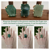Freeform faceted green quartz ring