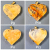 Golden healer faceted heart pendant
