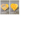 Golden healer faceted heart ring