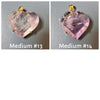 Amethyst faceted heart pendant