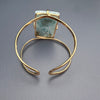 Larimar rectangle cabochon cuff bracelet