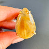 Rutilated quartz teardrop ring