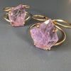 Amethyst freeform faceted cuff bracelet