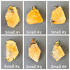 Golden healer chunky freeform faceted crystal pendant