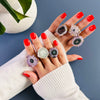 Small amethyst stalactite statement ring