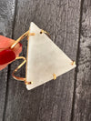 White quartz triangle cuff bracelet