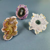Oversized amethyst stalactite statement ring