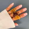 Druzy citrine crescent moon cluster ring