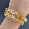 Shaded citrine onion drops bracelet