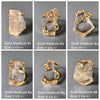 Freeform faceted crystal quartz statement ring