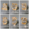 Freeform faceted crystal quartz statement ring