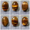 Tiger's eye oval cabochon ring
