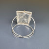 Large crystal smooth rectangle cabochon cuff bracelet