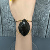 Black onyx marquise cuff bracelet