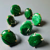 Malachite oval cabochon ring