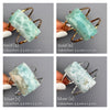 Larimar rectangle cabochon cuff bracelet