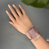 Amethyst rectangle cuff bracelet