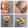 Rose quartz heart ring