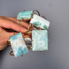 Larimar rectangle cabochon cuff bracelet
