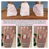 Freeform faceted rose quartz ring